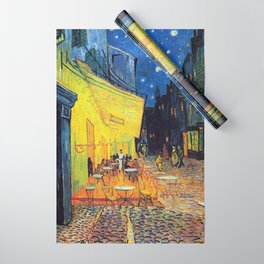 Vincent Van Gogh - Cafe Terrace at Night (new color edit) Wrapping Paper
