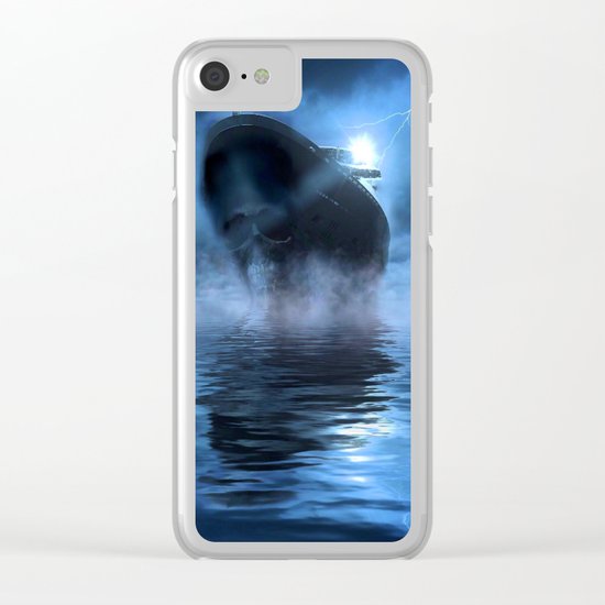 Ghost Ship Guided by Star Clear iPhone Case