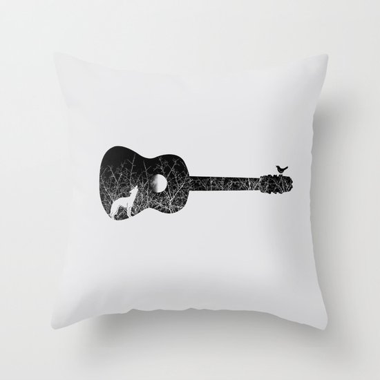 Night sounds Throw Pillow