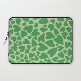Forest Green Warped Hearts Laptop Sleeve
