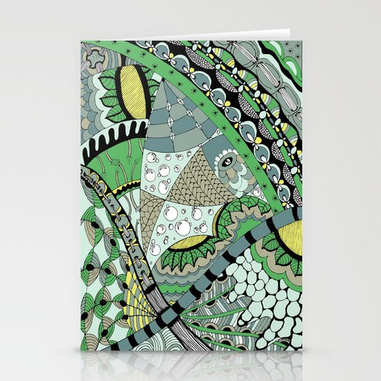 The fish who dreamed of sunflowers and buttons Stationery Cards