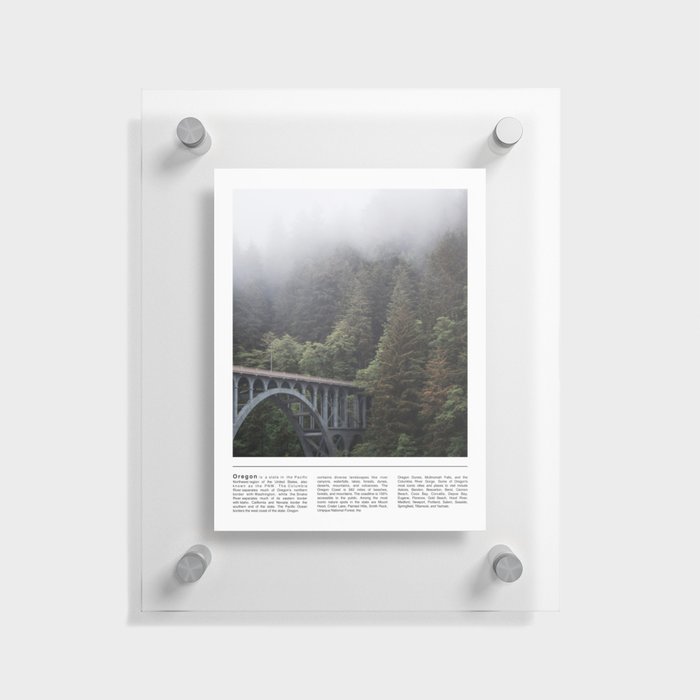 PNW Views | Forest and the Bridge | Minimalist Photography Floating Acrylic Print
