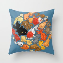 For The Love Of Goldfish Throw Pillow
