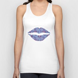 Very Periwinkle Kisses Lips in Shades of Purple Unisex Tank Top