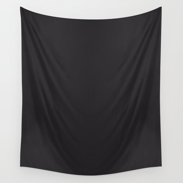 Raisin Black solid color Wall Tapestry by Make it Colorful