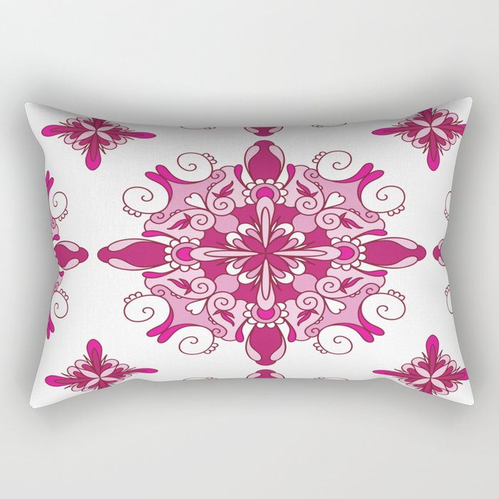 Rosy mandala glam Rectangular Pillow