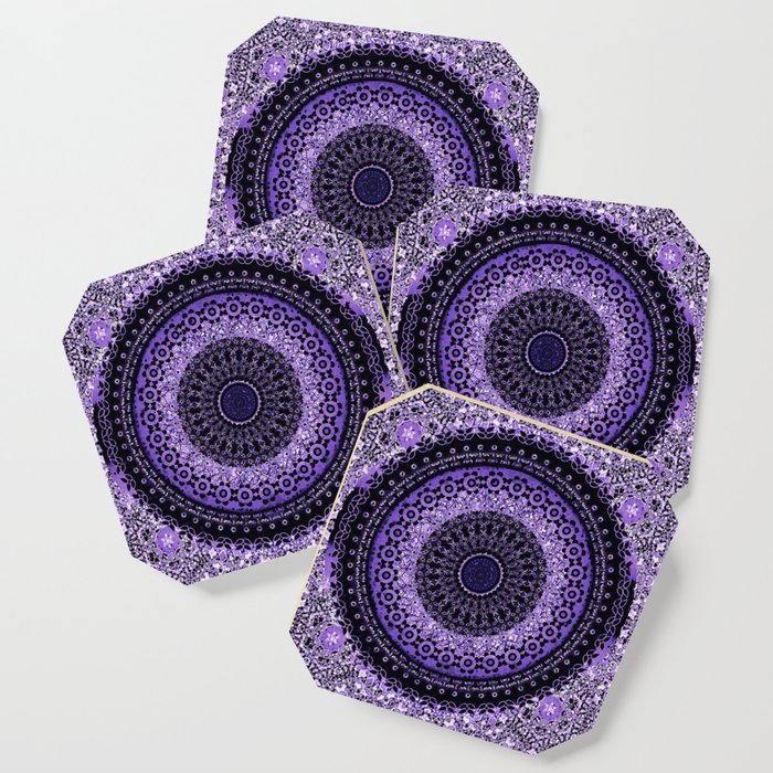 Purple Tapestry Mandala Coaster