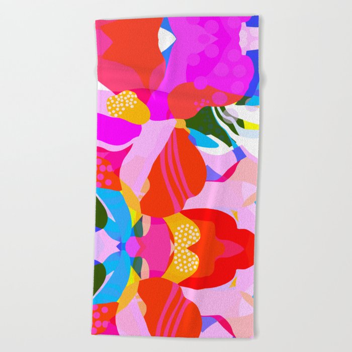 Abstract Florals I Beach Towel