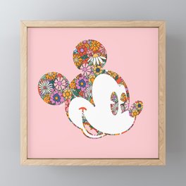 "Floral Mickey Mouse" by Andrea Lauren Framed Mini Art Print