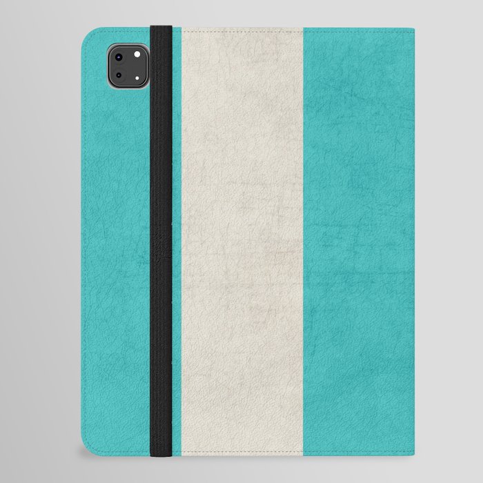 vintage aqua stripes iPad Folio Case