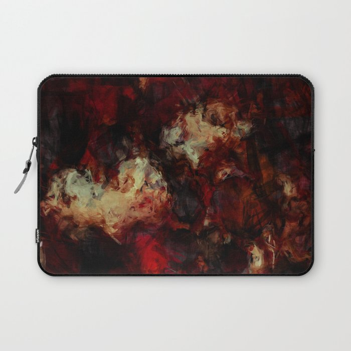 Abstract dark warm impressionism Laptop Sleeve