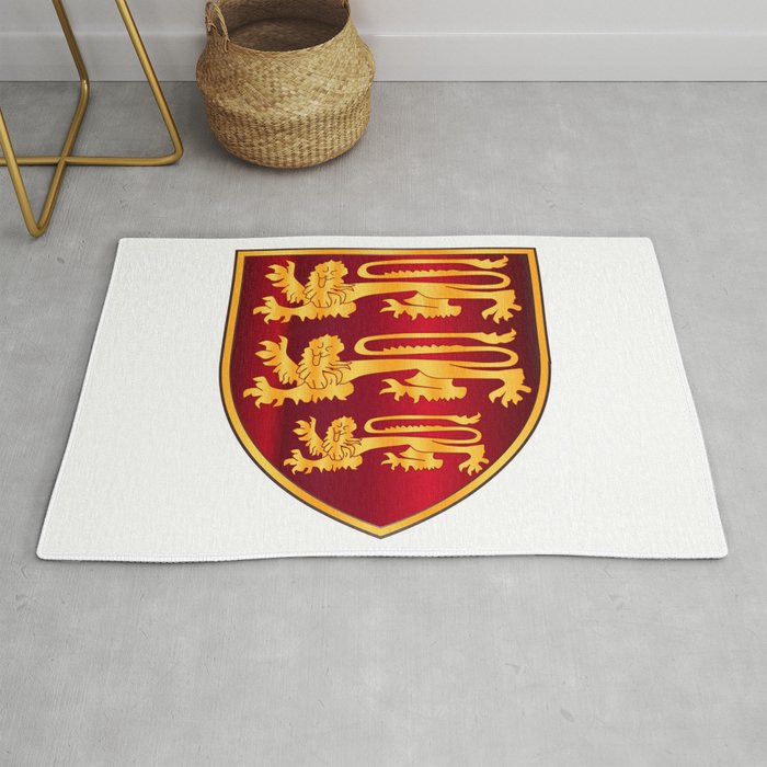 British Three Lions Crest Rug