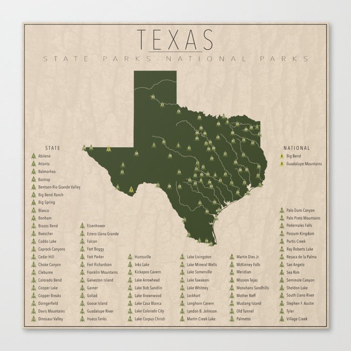 Texas Parks Canvas Print