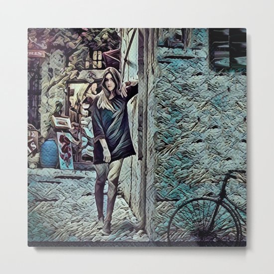Un Petit Village Français Metal Print