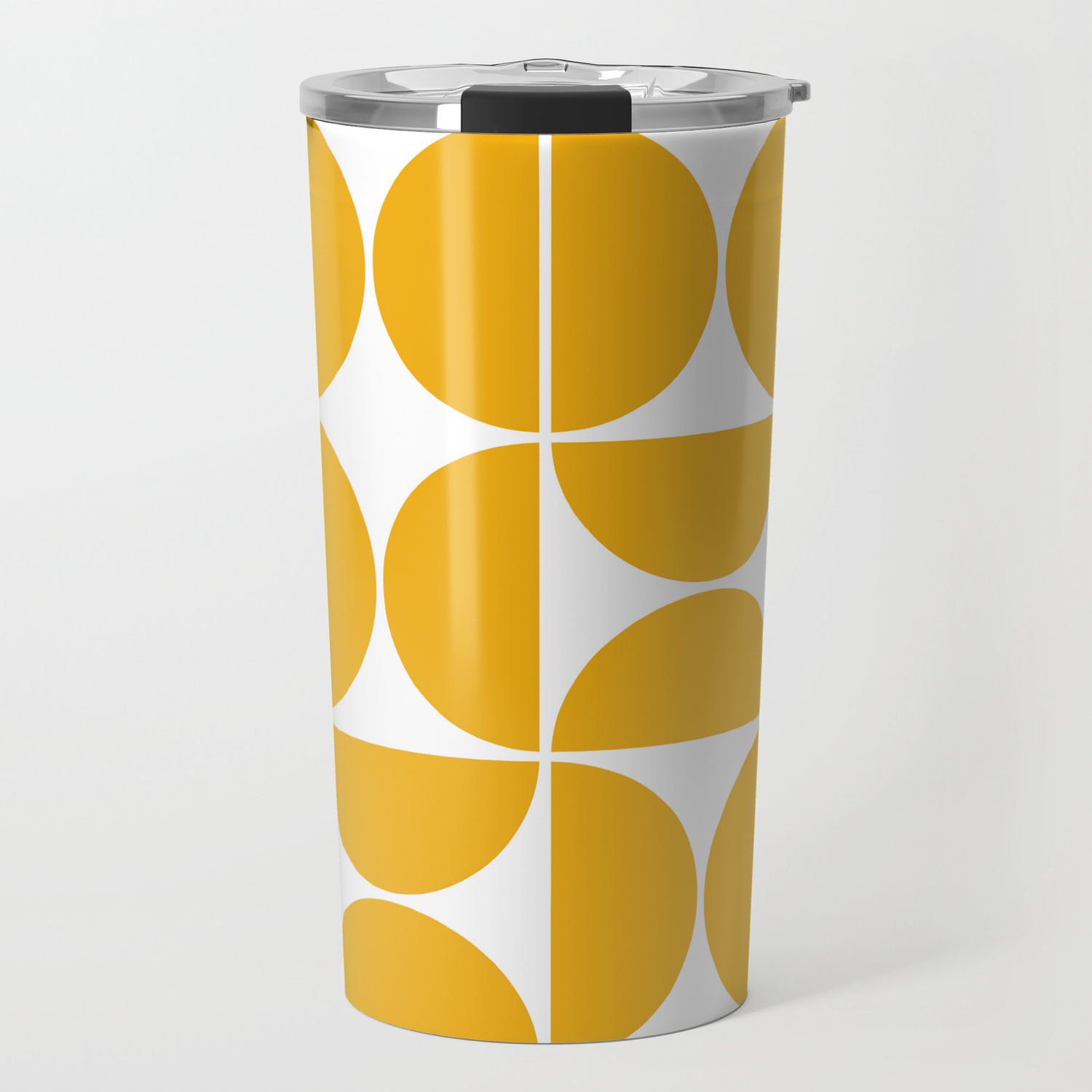 Mid Century Modern Geometric 04 Yellow Travel Mug By Theoldartstudio Society6