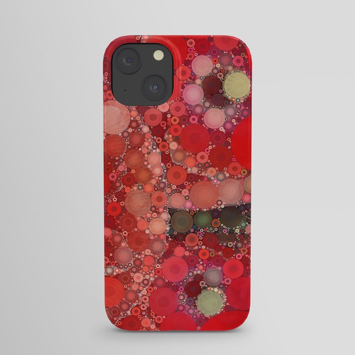 Red Poppies - colorful flower abstract design iPhone Case