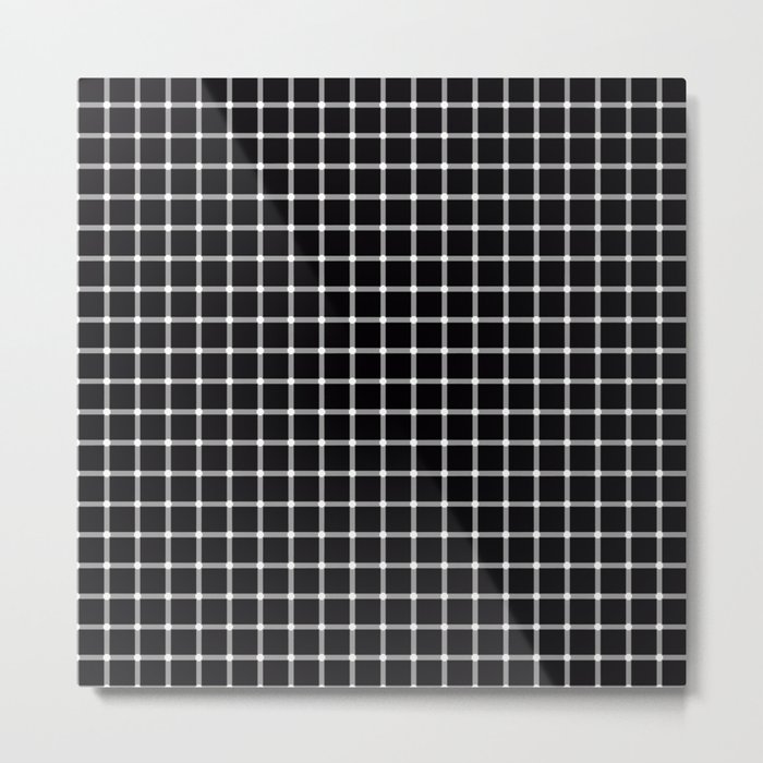 Black and White Optical Illusion Metal Print