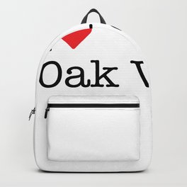 I Heart Oak Valley, NJ Backpack | Oakvalley, Nj, Newjersey, Heart, White, Red, Love, Graphicdesign, Typewriter 