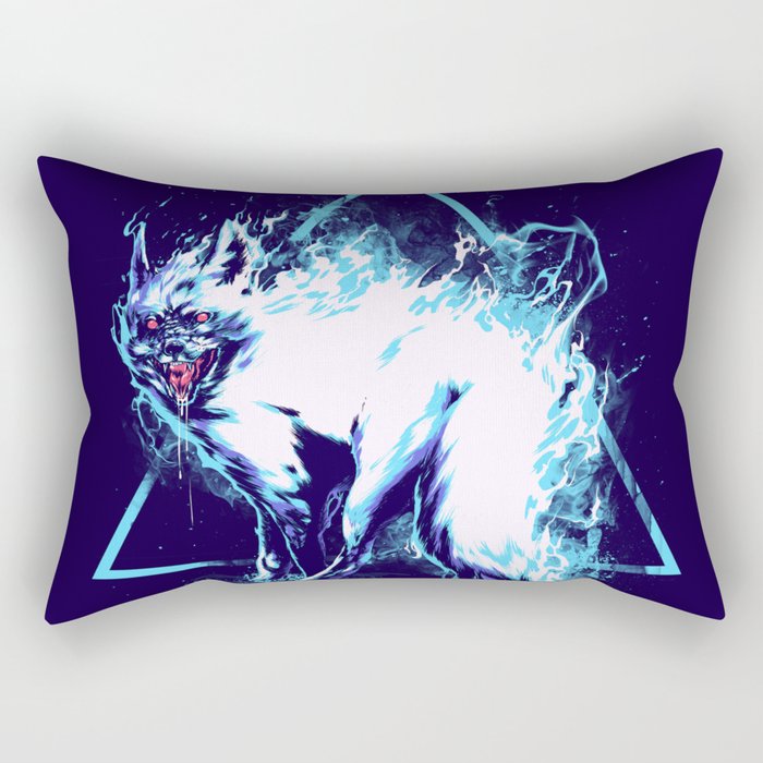flaming Fox Rectangular Pillow