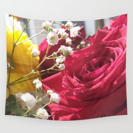 Spring Rose Bouquet Wall Tapestry