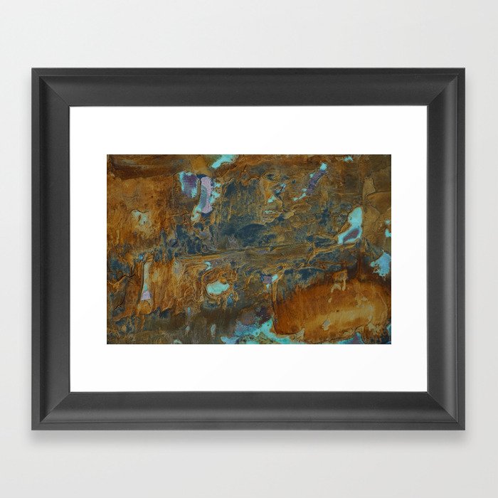 Blue Lagoons in Rusty World Framed Art Print