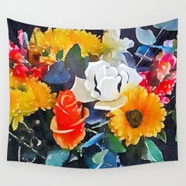 Bright Flowers Wall Tapestry