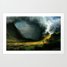 Albert Bierstadt - Storm in the Mountains Art Print