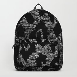 ANIMAL PRINT CHEETAH LEOPARD BLACK WHITE AND SILVERY GRAY Backpack