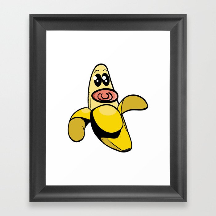 Baby Banana Framed Art Print