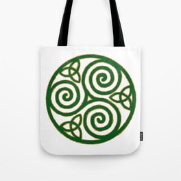 Green Triskelion Tote Bag