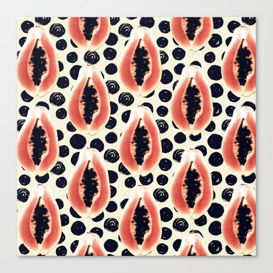 papaya pattern Canvas Print