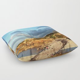 Great Britain Photography - Small Town With A Small Beach Floor Pillow