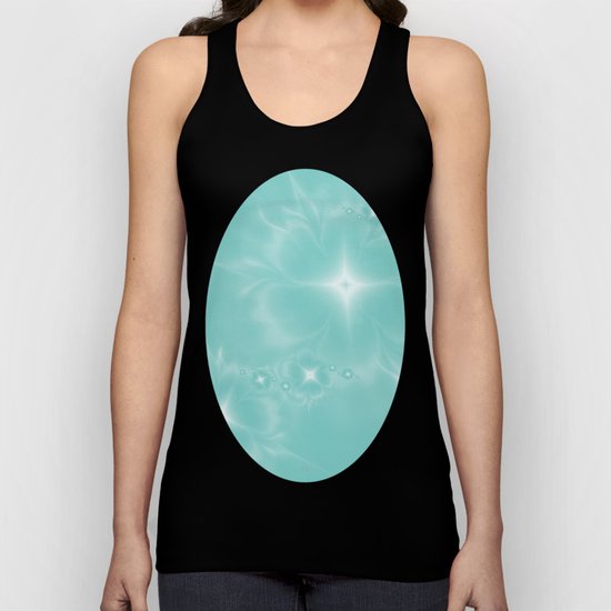 Fleur de Nuit in Aqua Tone Unisex Tank Top