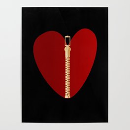 Zipper Heart Poster