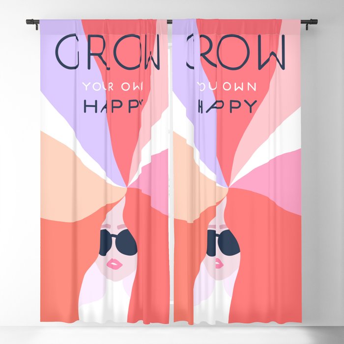 Girl Power Grow Your Own Happy Blackout Curtain By Domvariwords