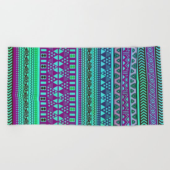 Inspired Aztec Pattern 4 Beach Towel