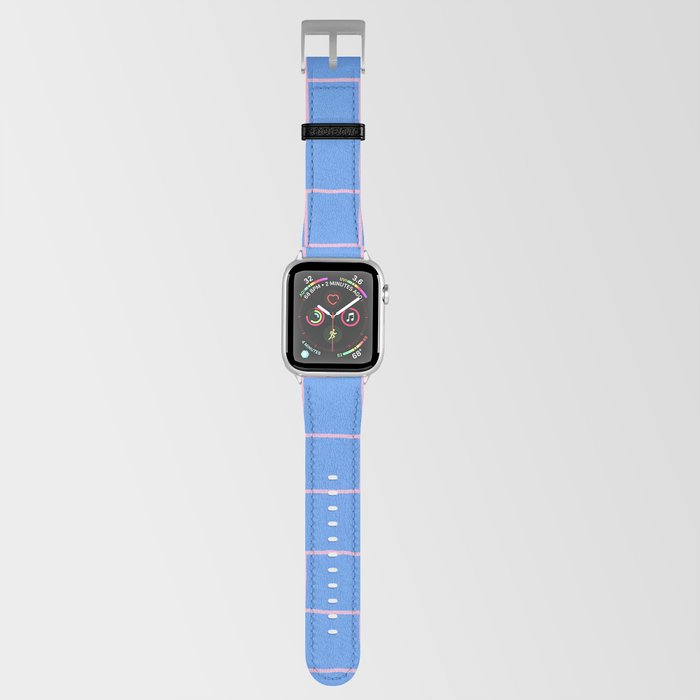 Blue + Pastel Purple Tiles Checker Plaid Apple Watch Band