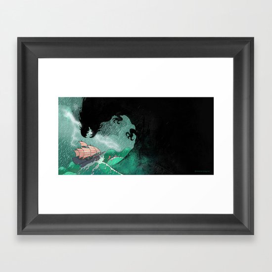 01: The Monster attacks Framed Art Print