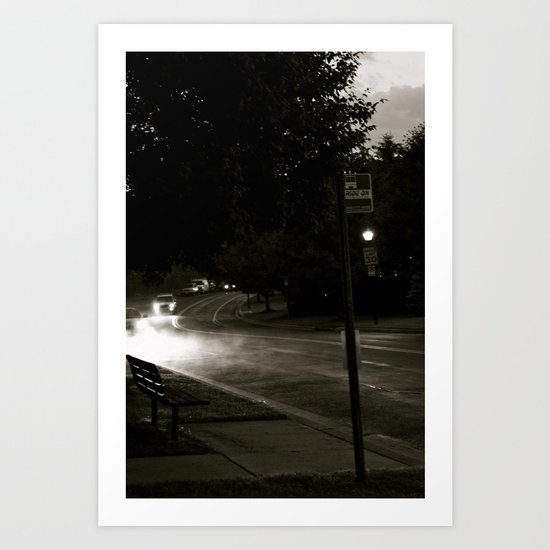 A Modern Foggy Night Art Print