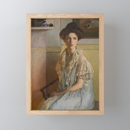 Lilla Cabot Perry - Lady with a Bowl of Violets Framed Mini Art Print