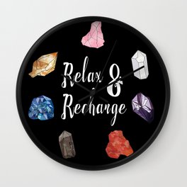 Relax & Recharge Wall Clock