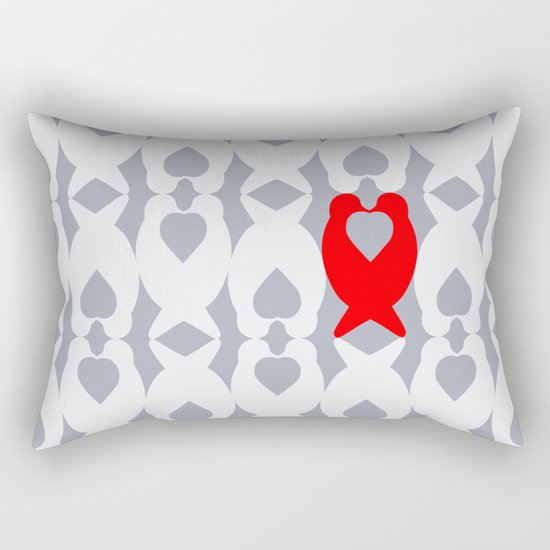 Love Birds Pattern Rectangular Pillow