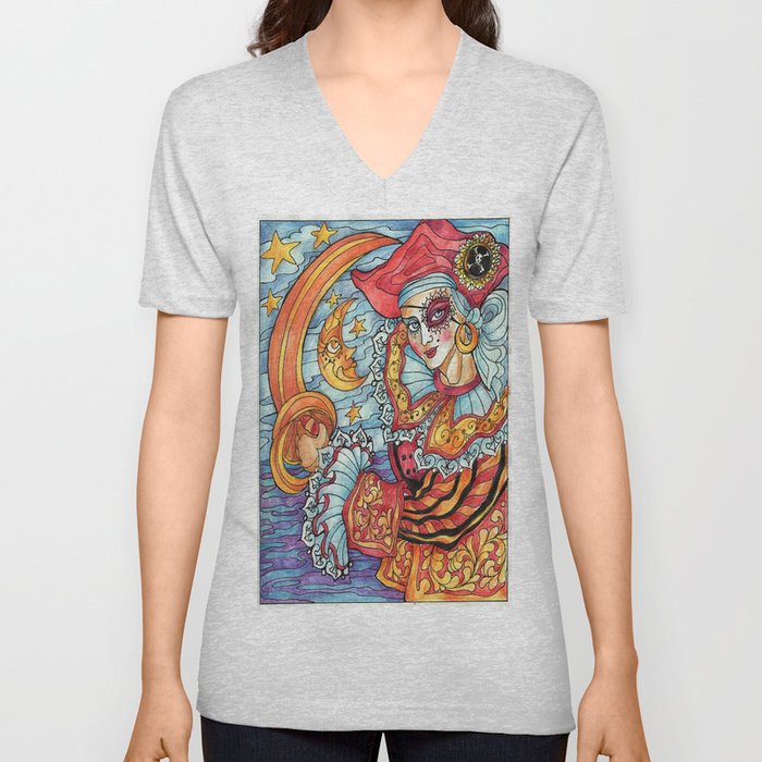 A Pirate at Carnevale V Neck T Shirt