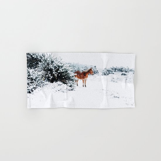 Winter horse Hand & Bath Towel