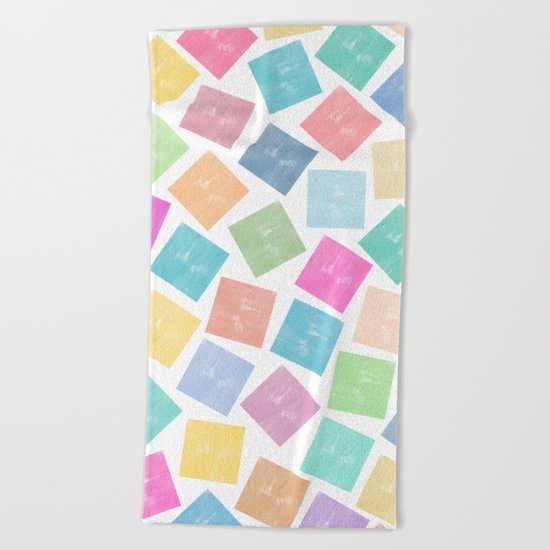 Colorful Geometric Patterns II Beach Towel