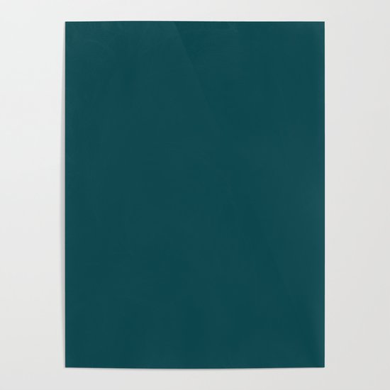 Best Seller Dark Turquoise Solid Color Pairs To Benjamin Moore Tucson Teal 2056 10 Accent Shade Poster By Simplysolids Society6