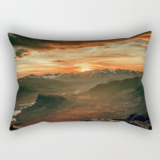 Sunset Landscape Rectangular Pillow
