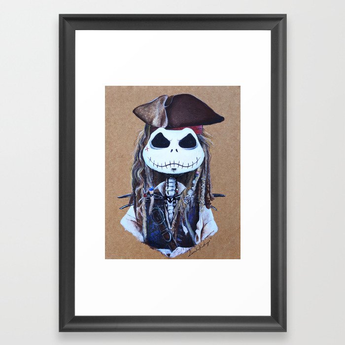 Skeleton Pirate King Framed Art Print