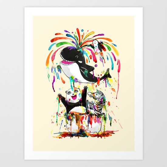 Yay! Whale of a Bath Time! Art Print