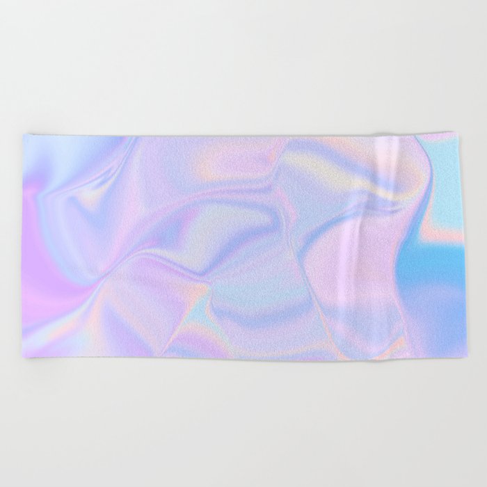 Purple Abstract Iridescent Beach Towel
